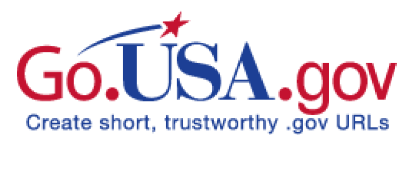 Image of the "Go.USA.gov" logo with a red star, text "Go.USA.gov," and the tagline "Create short, trustworthy .gov URLs."